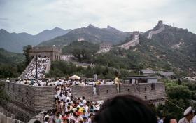 China Great Wall Very Crowded